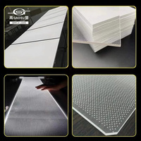Lámina de Guía de Luz GPPS Plana sin Puntos de 2mm 3mm, Material Crudo, Panel LGP Transparente con Borde Iluminado para Publicidad, Caja de Luz Delgada de Cristal