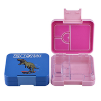 Ensemble boîte à lunch et gourde isotherme anti-fuite avec logo et couleur personnalisés, boîte bento Tritan pour enfants avec 4 compartiments anti-déversement