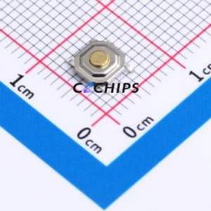 YTS1H0053BMG00 Tactile Switch SMD-4P,5.2x5.2mm Switch Single Pole Single Throw Round Button 3.5N Vertical Mount - Product Image 1