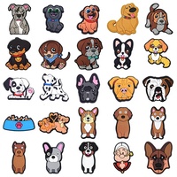 Breloques populaires pour chaussures de chien 2026, nouveau design, breloque tête de chien pour sabots, vente en gros, accessoires pour chaussures de chien