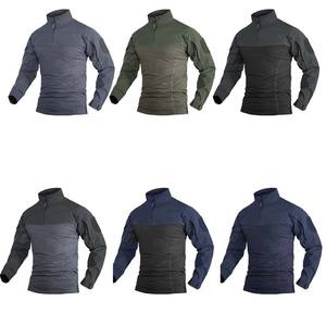 Camicie da Pesca OEM a Maniche Lunghe <span class=keywords><strong>con</strong></span> Colletto Alto e Zip 1/4 per <span class=keywords><strong>Uomo</strong></span>, Top per Caccia ed Escursionismo, Camicie Ripstop da <span class=keywords><strong>Uomo</strong></span> - Product Image 3