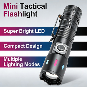 Mini Tactical Flashlight Led Rechargeable Waterproof IpX4 Outdoor Portable Compact Flashlight With Clip - Product Image 2