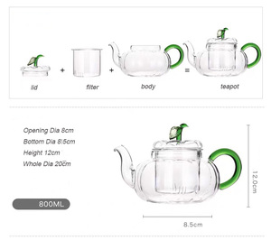 <span class=keywords><strong>Citrouille</strong></span> d'halloween en forme de <span class=keywords><strong>théière</strong></span> en verre - Product Image 6