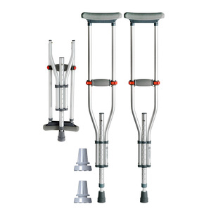 Bastón de Apoyo para Axilas Hejianze, de Aleación de Aluminio, Ajustable, Ligero y Portátil, Ayuda para Caminar para Personas Mayores - Product Image 2