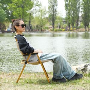 Custom Logo Outdoor Picnic Folding <b>Stool</b> Portable Ultralight Camping Beach Chair - Product Image 5