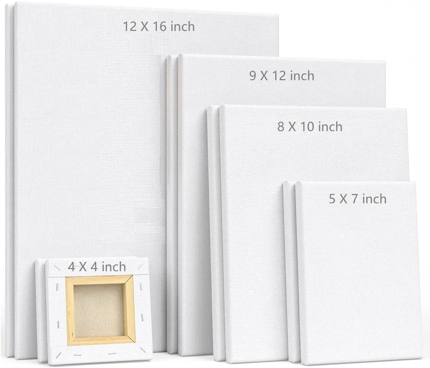 Professional Art supplies Stretched Cotton Linen Blank White Art Canvas Stretched Canvas, acrylic Primed