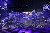 Projection murale et de sol en 3D pour KTV/Club, projection immersive en 3D