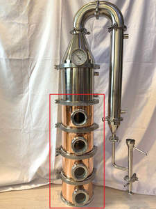 Columna destiladora <span class=keywords><strong>de</strong></span> cobre <span class=keywords><strong>de</strong></span> 10 "y 12" con mirilla y tapa <span class=keywords><strong>de</strong></span> burbuja para torre <span class=keywords><strong>de</strong></span> destilación <span class=keywords><strong>de</strong></span> alcohol - Product Image 4