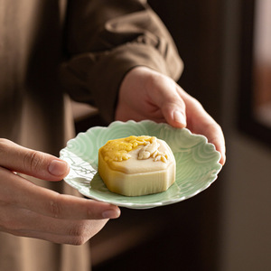Assiette à pâtisserie en céramique, forme irrégulière, porcelaine, luxe, rétro, plateau à fruits pour fêtes, maison, salon de thé - Product Image 4