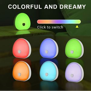 ไฟกลางคืน LED สำหรับเด็กและผู้ใหญ่ ช่วยให้นอนหลับสบาย ปรับสีสันได้ RGB พร้อมระบบสัมผัสหรี่แสงได้ มีเสียงไวท์นอยส์ นาฬิกาปลุก โคมไฟข้างเตียง ช่วยให้นอนหลับ - Product Image 2