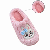 StepGrace vente en gros de nouvelles pantoufles antidérapantes de dessin animé Labubu pantoufles plates personnalisées chaudes d'hiver pour les femmes