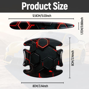 Cuenco de Panal para Puerta de Coche, Pegatina de Protección contra Arañazos, Taza, Protector de Pintura, Películas Protectoras, 8 Uds. - Product Image 4