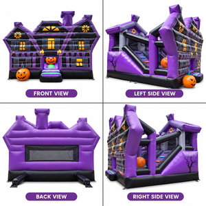 Casa Inflable <span class=keywords><strong>de</strong></span> Terror Ceyu, Castillo Inflable con Pasillo y Área <span class=keywords><strong>de</strong></span> Brincos para Alquiler en Eventos <span class=keywords><strong>de</strong></span> Halloween - Product Image 2