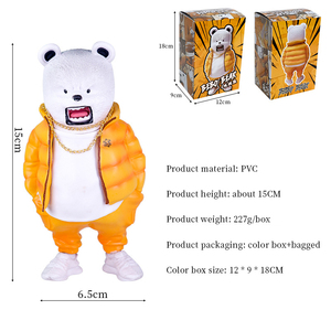 Lindo 15cm PVC Bepo Bear Anime Figura Modelo Stand-On Desk Decor; Colección <span class=keywords><strong>de</strong></span> figuras <span class=keywords><strong>de</strong></span> acción <span class=keywords><strong>de</strong></span> una pieza - Product Image 2