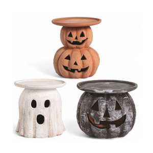 Portavelas de Cerámica al por Mayor con Diseño de Calabaza y Fantasma de Halloween, Ecológico, Rústico, para Decoración del Hogar, OEM, ODM - Product Image 2