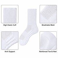 Chaussettes de sport personnalisées avec logo, respirantes, en maille, avec soutien de la voûte plantaire, chaussettes de sport en coton écologiques, séchage rapide