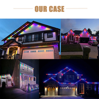 Bande lumineuse LED à pixels RGB décorative Twinklight, source lumineuse laser pointue intelligente RGB, éclairage extérieur permanent pour les gouttières