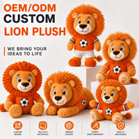 Peluche Lion de Football Européen Personnalisée Pays-Bas 2028 – Vente en Gros OEM ODM, Jouet en Peluche Doux, Mascotte de Football, Cadeau pour Fan