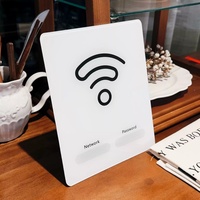 Panneaux d'affichage personnalisés en acrylique pour comptoir, codes QR, mots de passe Wi-Fi, enseignes commerciales de comptoir, OEM, ODM, usine, vente en gros