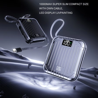 Nouveau produit 10000/20000mAh Mini Slim Portable PD22.5W chargeur d'affichage LCD de batterie externe de charge Super rapide avec câbles de charge