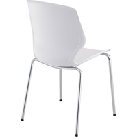 Chaise de bureau confortable empilable en plastique PP pour la formation, les réunions et les salles de conférence avec base en métal