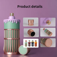 Flacon de parfum vide de 100 ml en verre transparent avec pulvérisateur à pompe, logo de luxe estampé or, personnalisable