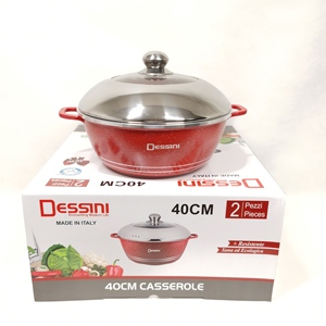 Dessini 21qt không dính Die đúc nấu ăn nồi 40cm cổ điển kết hợp Cookware Set với nắp thép không gỉ vật liệu kim loại - Product Image 1