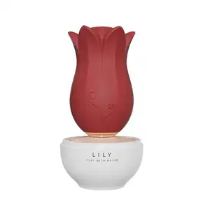 Jouet sexuel personnalisé en Rose lys, stimulateur de Clitoris, Waterproof, IPX7, masseur de poitrine, gode vibrant, 1 pièce