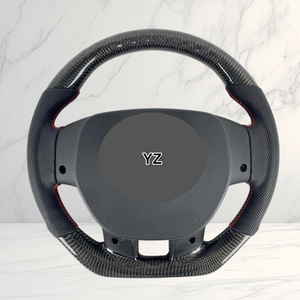 Volant en cuir avec bande centrale de style sportif YZ Factory, en fibre de carbone, compatible avec Ford Ranger T6 2015-2022 Crown <span class=keywords><strong>Victoria</strong></span> - Product Image 4