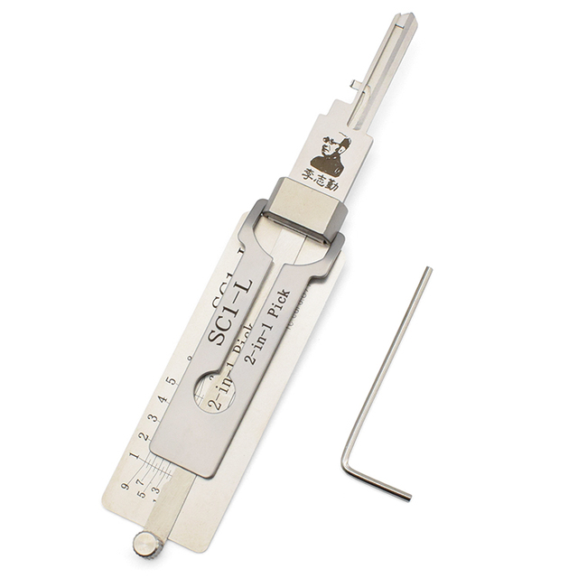 Lishi SC1-L 2-in-1 Picks & Decoder Tool Auto Door Lock Locksmith Supplies Lock Pick Opener