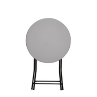 Table de Cocktail Pliante en Plastique Haute pour Extérieur, Table Ronde Pliante Blanche pour Événements