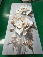 Panneau mural en PVC gaufré au design moderne, panneau PVC blanc anti-UV, panneau à motif rocheux, panneaux de revêtement en PVC pour meuble TV