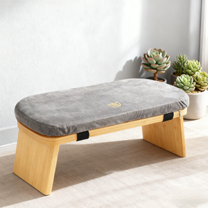Taburete de Yoga Portátil con Cojín Suave, Taburete Pequeño Plegable de Bambú Multicolor Creativo para el Hogar - Product Image 3