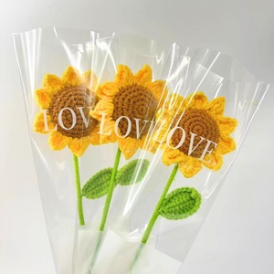 Bouquet di Girasoli Artificiali Lavorati a Mano, Fiori all'Uncinetto, Regalo per Compleanno, Festa della Mamma, Festa dell'Insegnante, Fiori per Laurea - Product Image 5