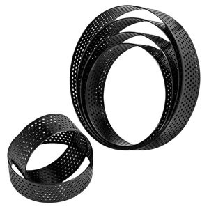 Anillos Redondos Perforados Antiadherentes de Acero Inoxidable para <span class=keywords><strong>Mini</strong></span> Tartas / Anillos para Tartas y Pasteles - Product Image 5