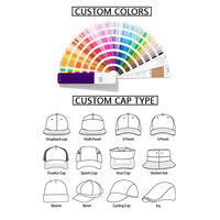 OEM de alta calidad de 6 paneles de algodón con borde curvo al por mayor azul amarillo de color personalizado bordado Logo gorra de béisbol