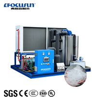 FOCUSUN Machine à glace en flocons d'eau douce 5 tonnes/24h, 18KW, pour marché industriel de poisson et de fruits de mer