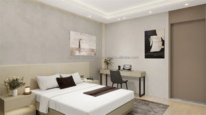 Juego de Muebles de Dormitorio Personalizables para Proyectos Hoteleros de 3 Estrellas, Suite Completa con Cama de Madera, Armario, Escritorio, Silla y Mesitas de Noche - Product Image 2