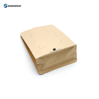 Pochette à fond plat en papier kraft mat avec fenêtre, impression personnalisée du logo, pour emballages de grains de café de 250g et 500g