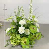Guirlande florale artificielle hautement réaliste en soie, chemin de table long pour mariage, banquet, douche nuptiale, décoration de lieu