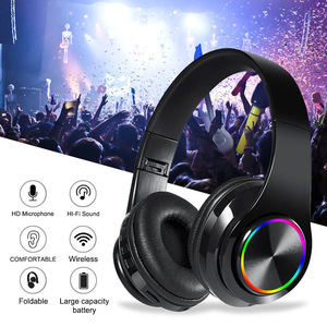 B39 Auriculares plegables TWS BT RGB Luz LED Cancelación de ruido Auriculares inalámbricos Auriculares para juegos con micrófono para juegos Música de TV - Product Image 2