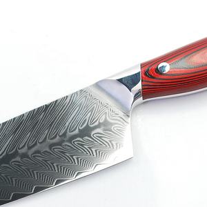 Cuchillos japoneses hechos a mano Messer Damasco cuchillo de cocina Sethot <span class=keywords><strong>Sa</strong></span> Santoku Chef espacios en blanco Real 67 capas Vg10 acero profesional Japón - Product Image 2