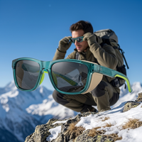 Lunettes de soleil sport polarisées, monture TR90, verres polarisés TAC, UV400, pour cyclisme, ski, alpinisme, logo personnalisé