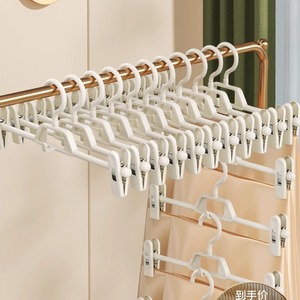 Pant Hanger With <b>Clips</b> Multi Functional Plastic Clothes Organizer <b>Hook</b> Type Durable Storage For Pants Skirts - Product Image 3
