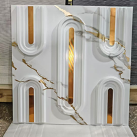 Paneles de Pared 3D de PVC Modernos, Ecológicos y Fáciles de Limpiar con Diseño Gráfico para la Pared de Fondo de la Sala de Estar