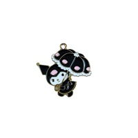 Nouveaux Breloques Anime en Émail Mignonnes de Dessin Animé (Diabole, Parapluie, Chat Kuromi) pour Filles, pour la Fabrication de Bijoux, Boucles d'Oreilles et Colliers