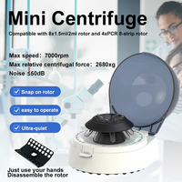 Nouvelle microcentrifugeuse de laboratoire 7000 tr/min 8 x 2 ml, mini centrifugeuse 2680 xg, équipement de séparation d'échantillons