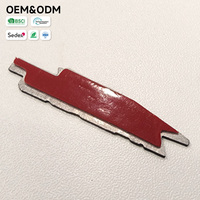 Insignia Metálica Personalizada para Equipos de Juego, Corte de Diamante 3D, Logotipo Tricolor Rojo, Negro y Plateado, Placa con Nombre con Corte CNC de Diamante 3D