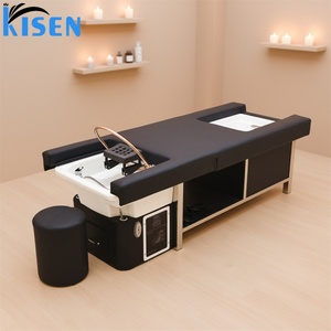 KISEN Lit de lavage et de massage pour spa capillaire et pédicure, avec bac de lavage pour salon de coiffure et thérapie capillaire - Product Image 1