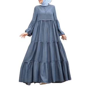 Vente chaude femmes Maxi robe à manches longues traditionnel musulman <span class=keywords><strong>Abaya</strong></span> pour la fête Dubaï été Style pour l'automne et le printemps - Product Image 1